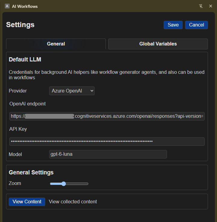 Settings - General